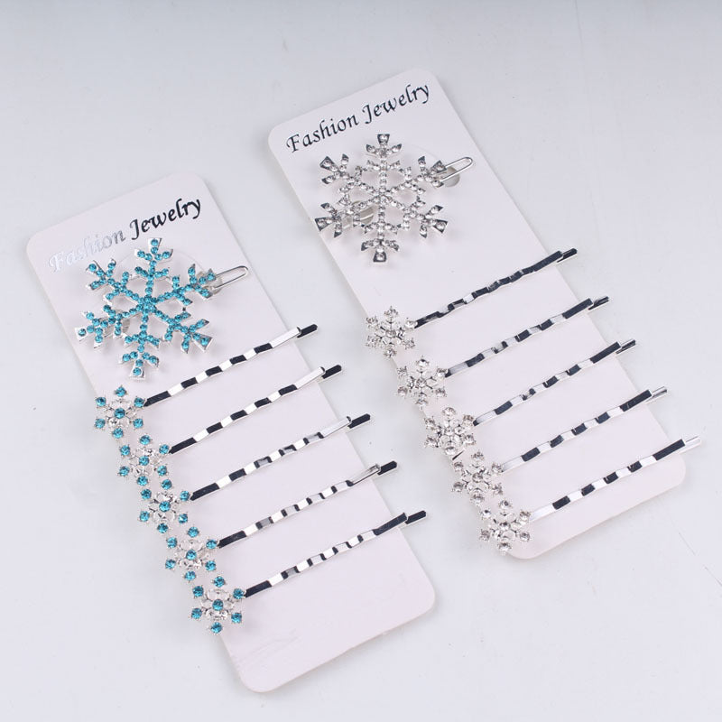 Frozen Elsa Snow Flakes Premium Hair Clips