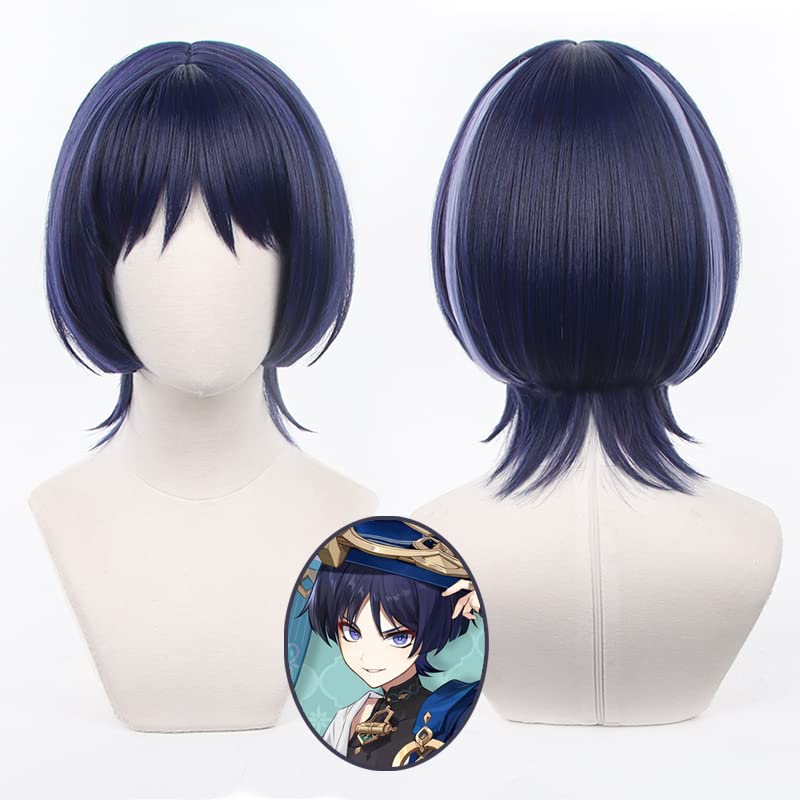 Genshin Impact Kaeya New Skin Blue Cosplay Wig