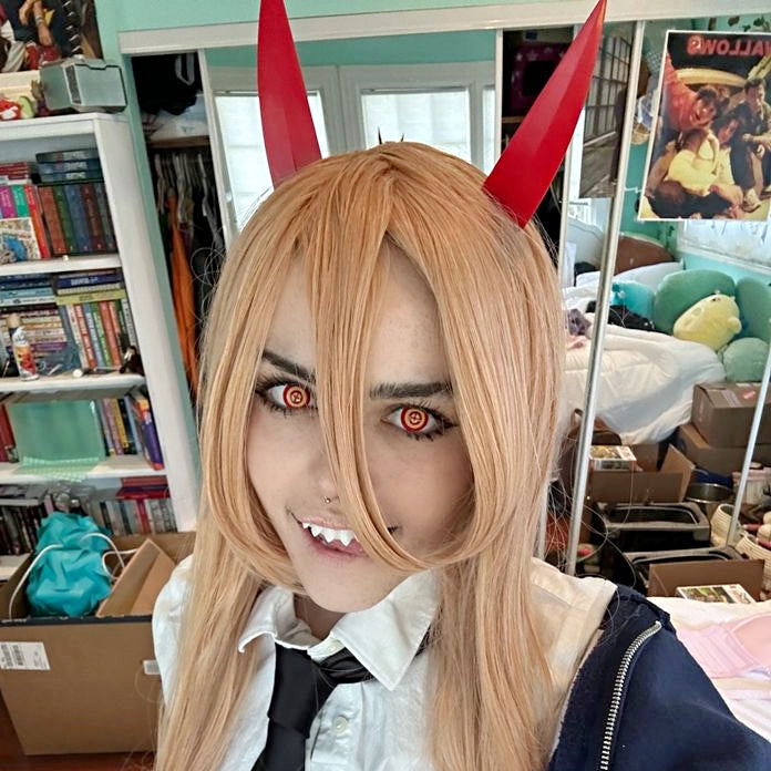 Motosierra Man Power Red Devil Horns (1 par)