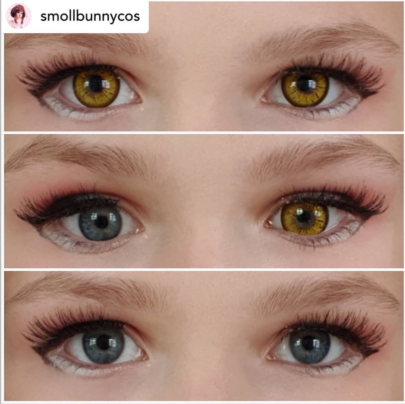 Cosplay Vivid Yellow golden yellow cosplay contacts covers blue eyes