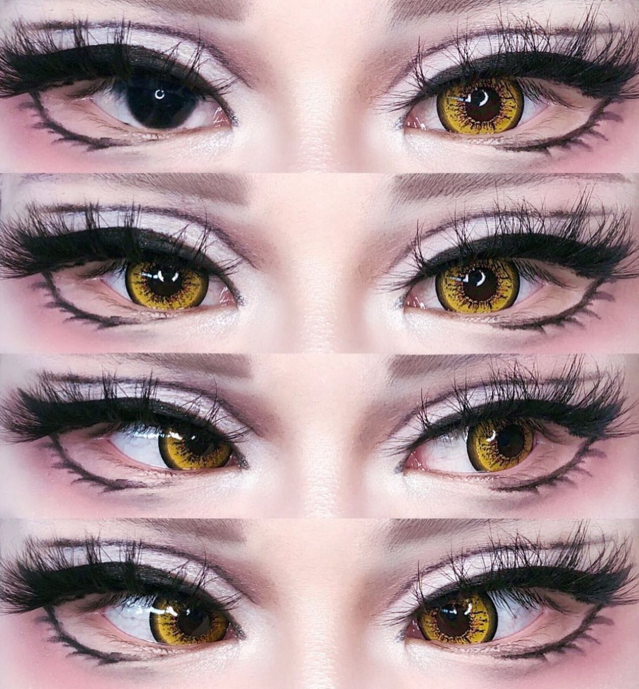 Cosplay Vivid Yellow golden yellow cosplay contacts close up