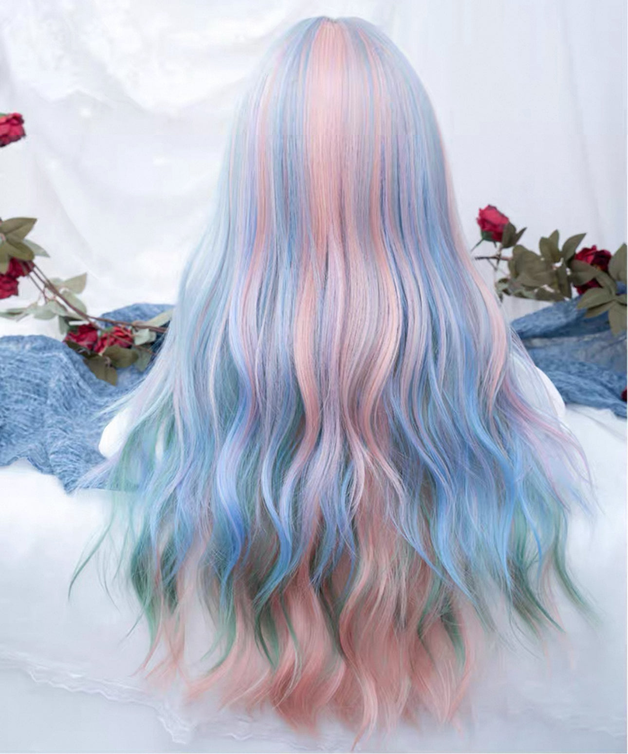 Rainbow Lollipop Long Wavy Lolita Hair Wig