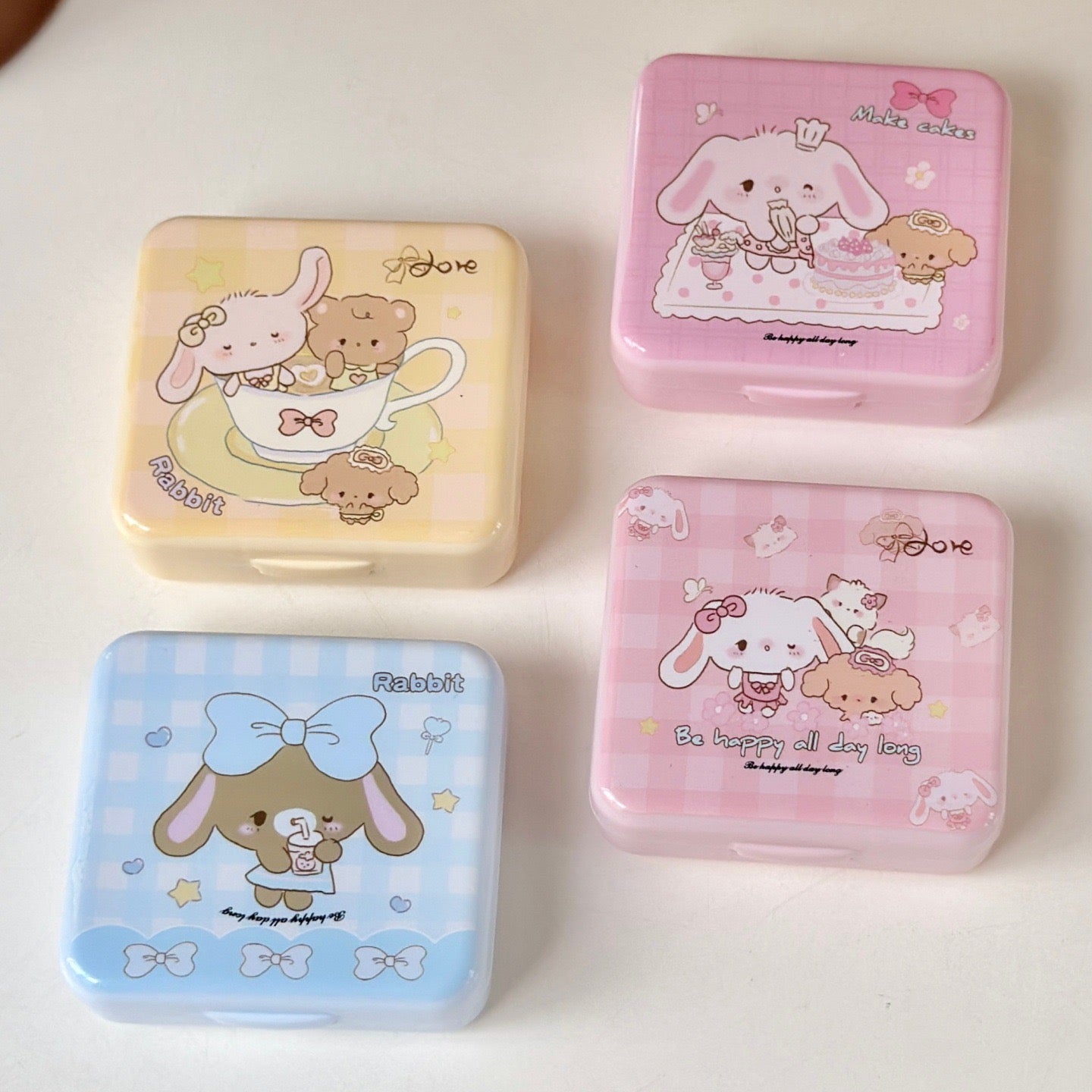 Kit de estuche para lentes de postre dulce y pastel colorido