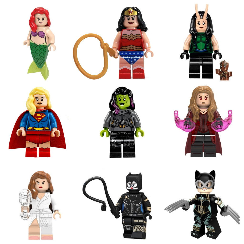 Personajes femeninos Superhéroes Lego Mini figura