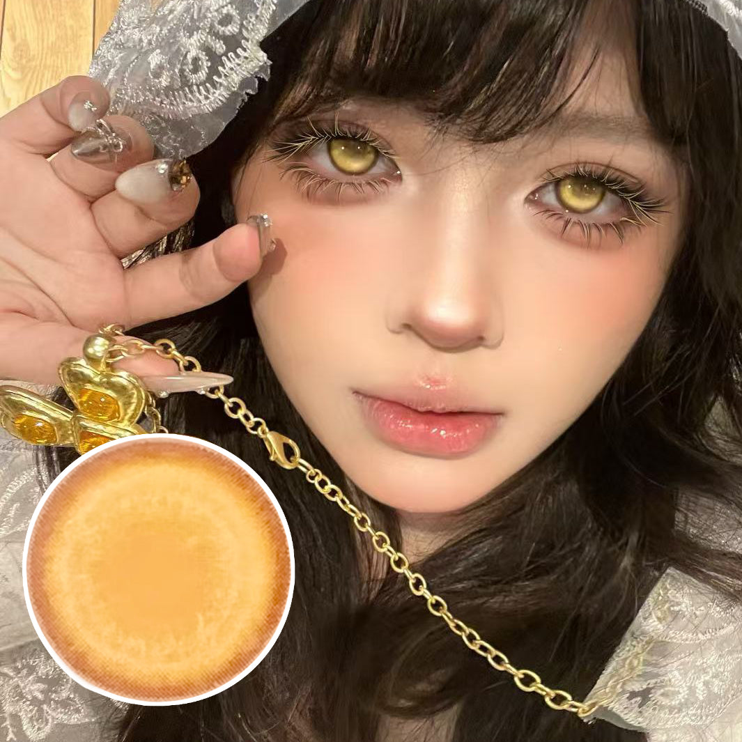 BJD Crystal Gold Contact Lenses – Intense Gold, Full Eye Effect
