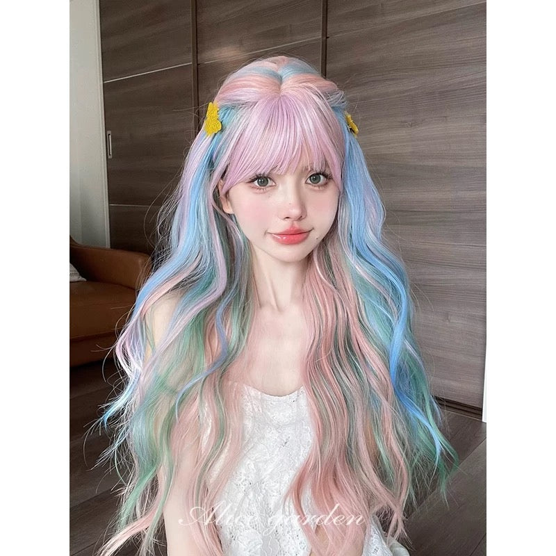 Rainbow Lollipop Long Wavy Lolita Hair Wig