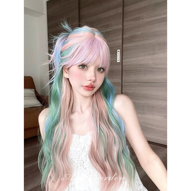 Rainbow Lollipop Long Wavy Lolita Hair Wig