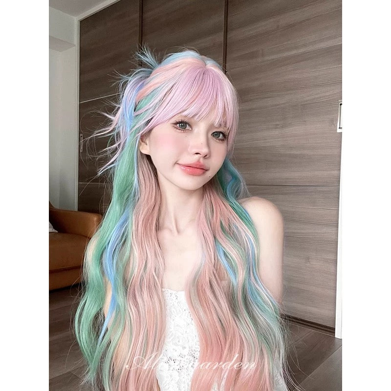 Rainbow Lollipop Long Wavy Lolita Hair Wig