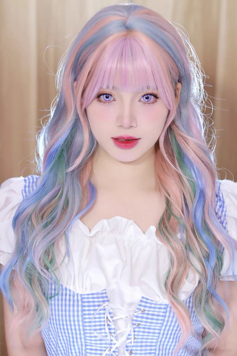 Rainbow Lollipop Long Wavy Lolita Hair Wig