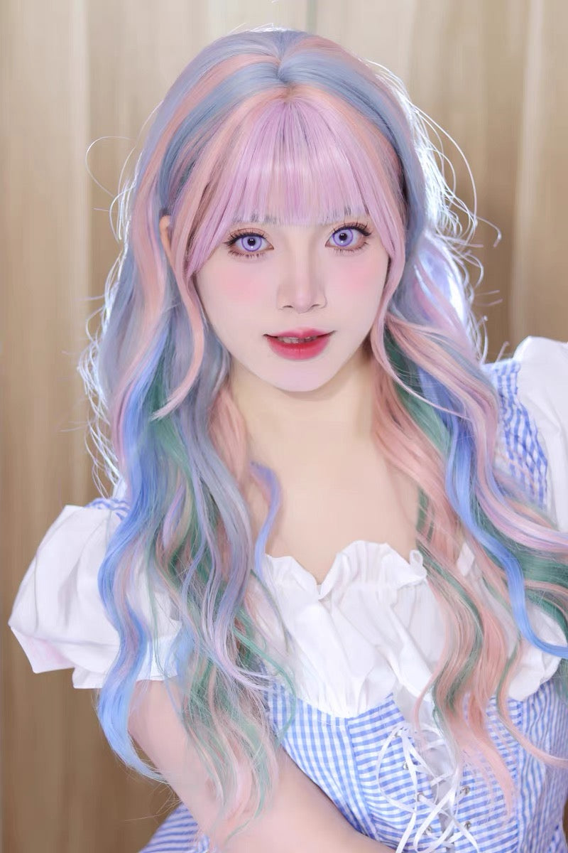 Rainbow Lollipop Long Wavy Lolita Hair Wig