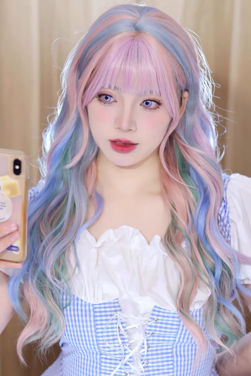 Rainbow Lollipop Long Wavy Lolita Hair Wig