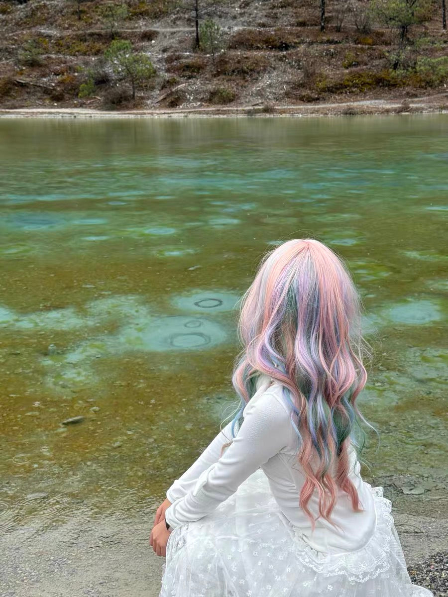Rainbow Lollipop Long Wavy Lolita Hair Wig