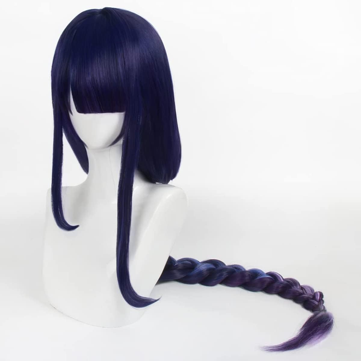 Genshin Impact-Peluca de pelo Keqing Cosplay