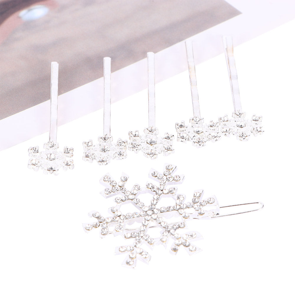 Frozen Elsa Snow Flakes Premium Hair Clips