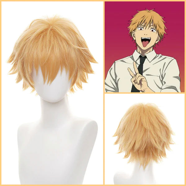 Chainsaw Man Denji 30cm Rubio Corto - Peluca Cosplay