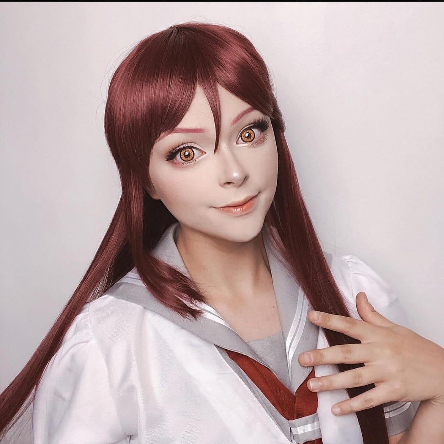 Vivid Brilliant Orange Cosplay Contacts Bright cosplayer 4