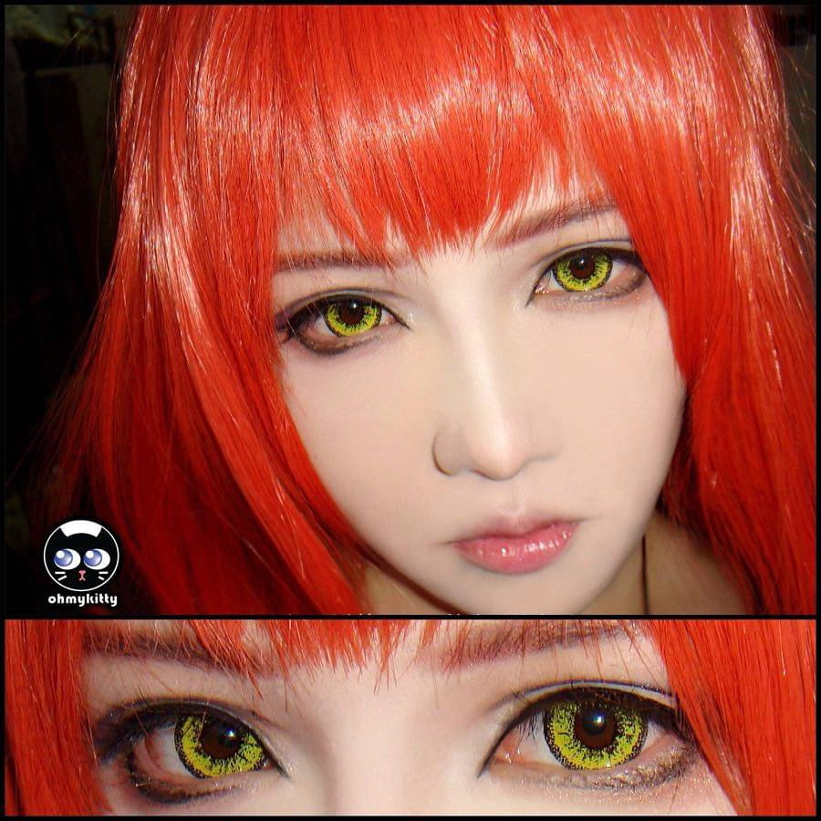 Vivid Brilliant Yellow Cosplay Contacts sfx cosplayer