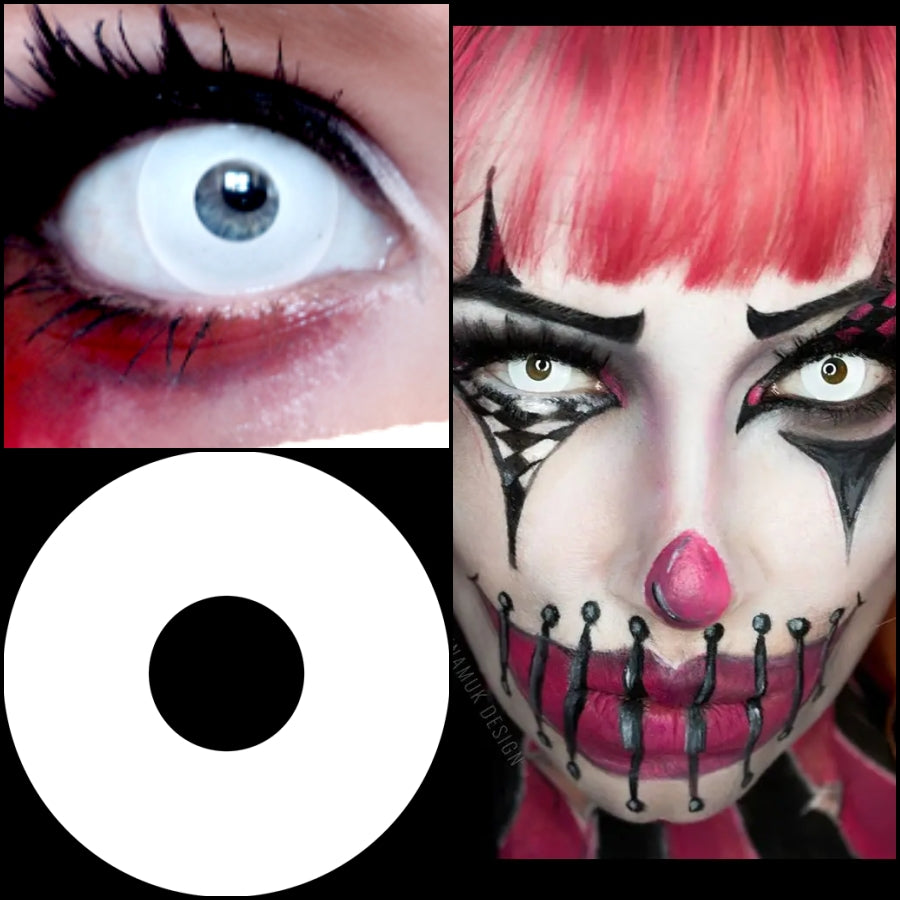 Whiteout Contacts – Opaque White Lenses with Clear Vision