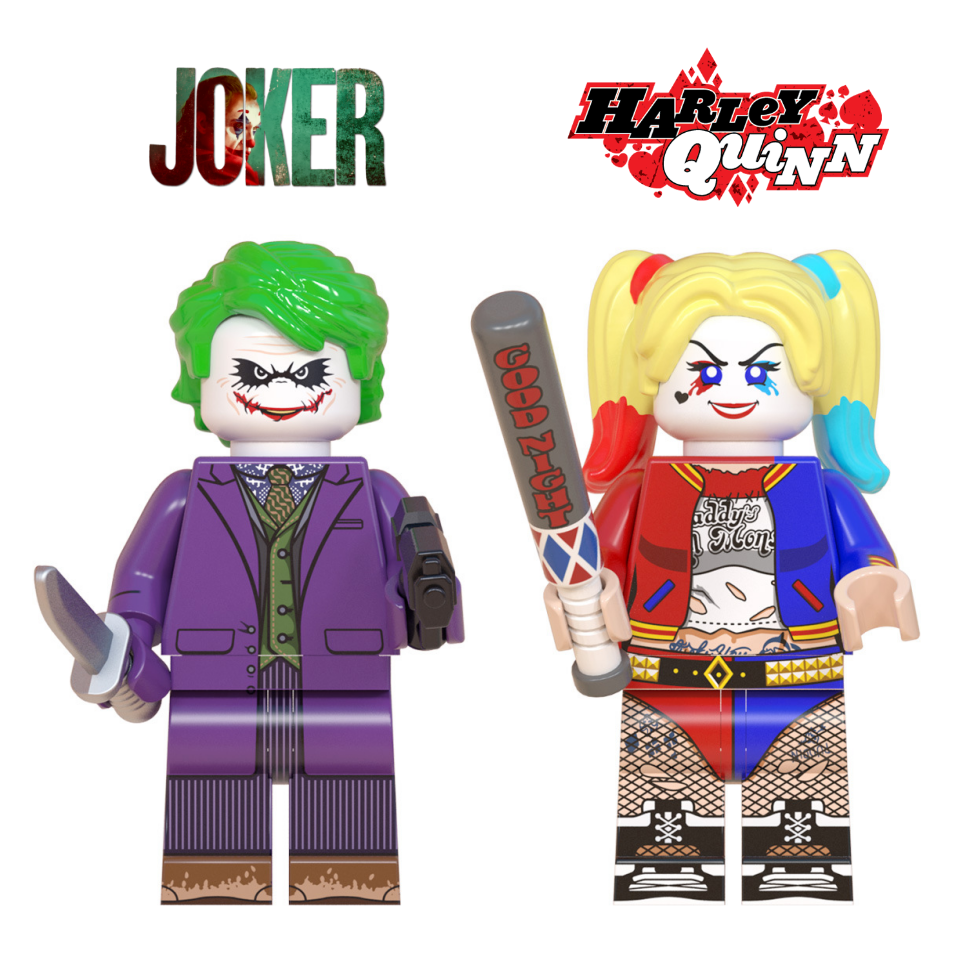 Lego joker on sale and harley quinn