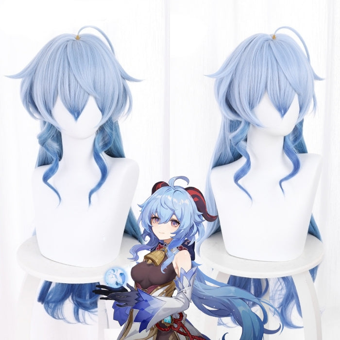 Genshin Impact - Peluca de pelo Ganyu Cosplay