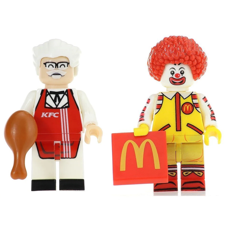 Mcdonald KFC Lego Mini Figura