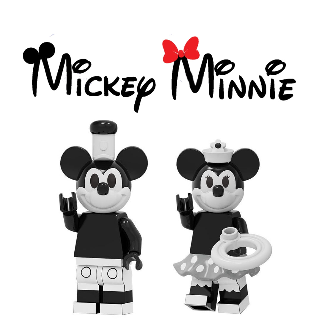 Minifigura Lego Mickey Mouse y Minnie Mouse