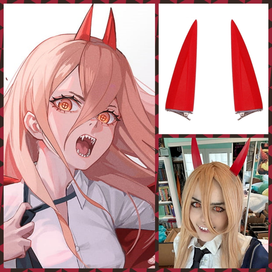 Motosierra Man Power Red Devil Horns (1 par)