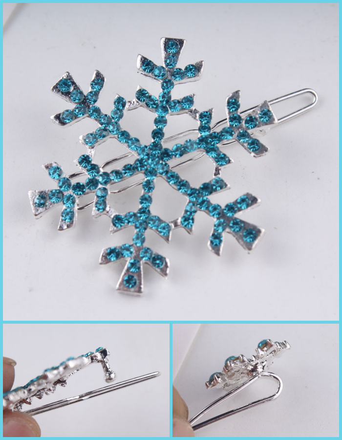 Frozen Elsa Snow Flakes Premium Hair Clips