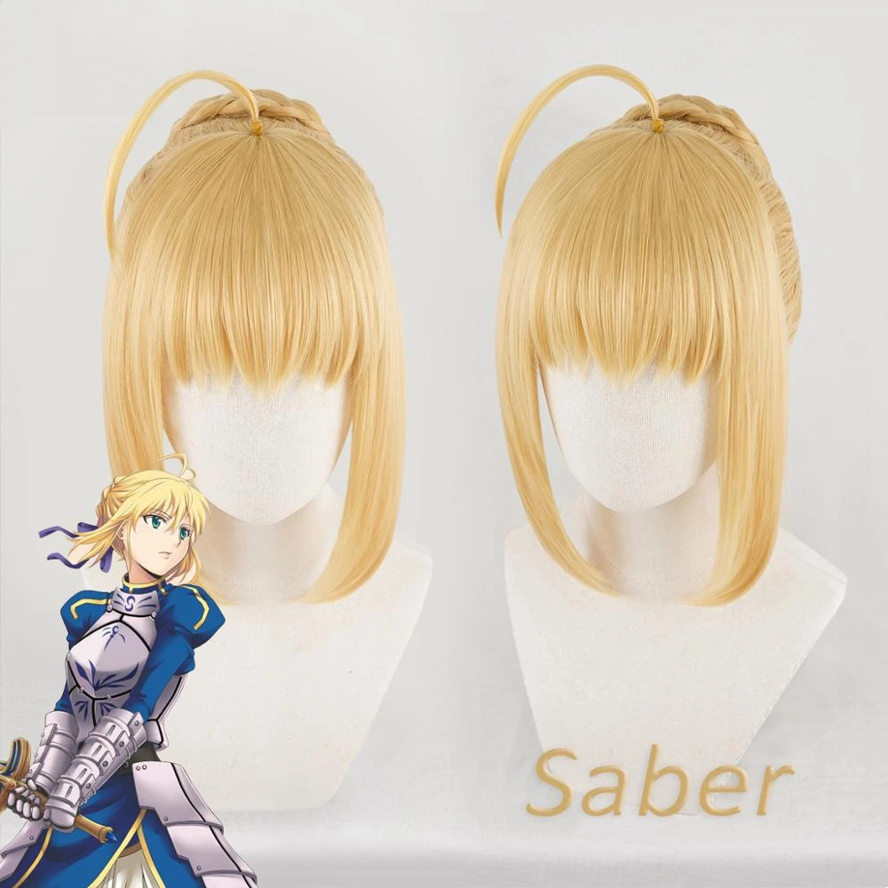 Fate / Zero Stay Night- Saber Artoria Pendragon - Peluca de cosplay