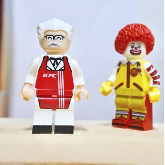 Mcdonald KFC Lego Mini Figura