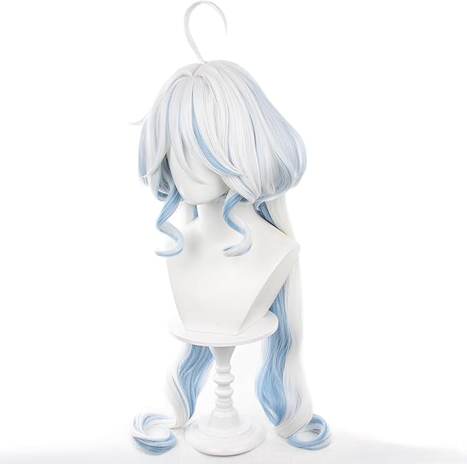 Genshin Impact-Peluca de pelo Keqing Cosplay