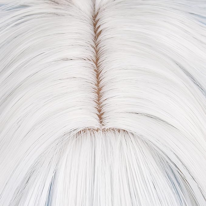 Genshin Impact-Peluca de pelo Keqing Cosplay