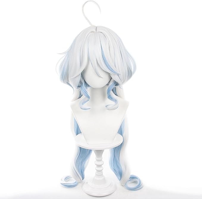Genshin Impact-Peluca de pelo Keqing Cosplay