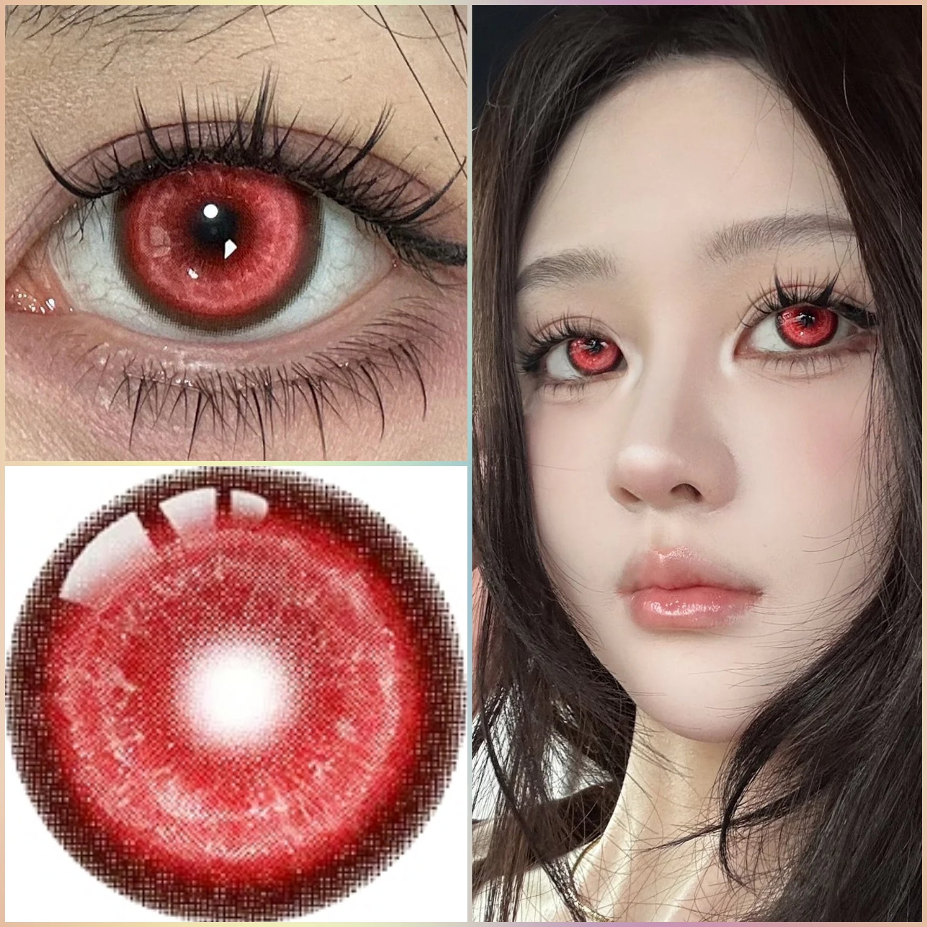 BJD Koi Red Contact Lenses