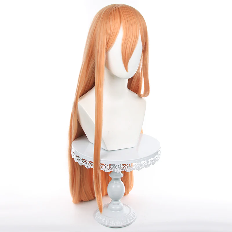 Chainsaw Man- Power 95cm Peluca de pelo de cosplay de calidad premium naranja leche