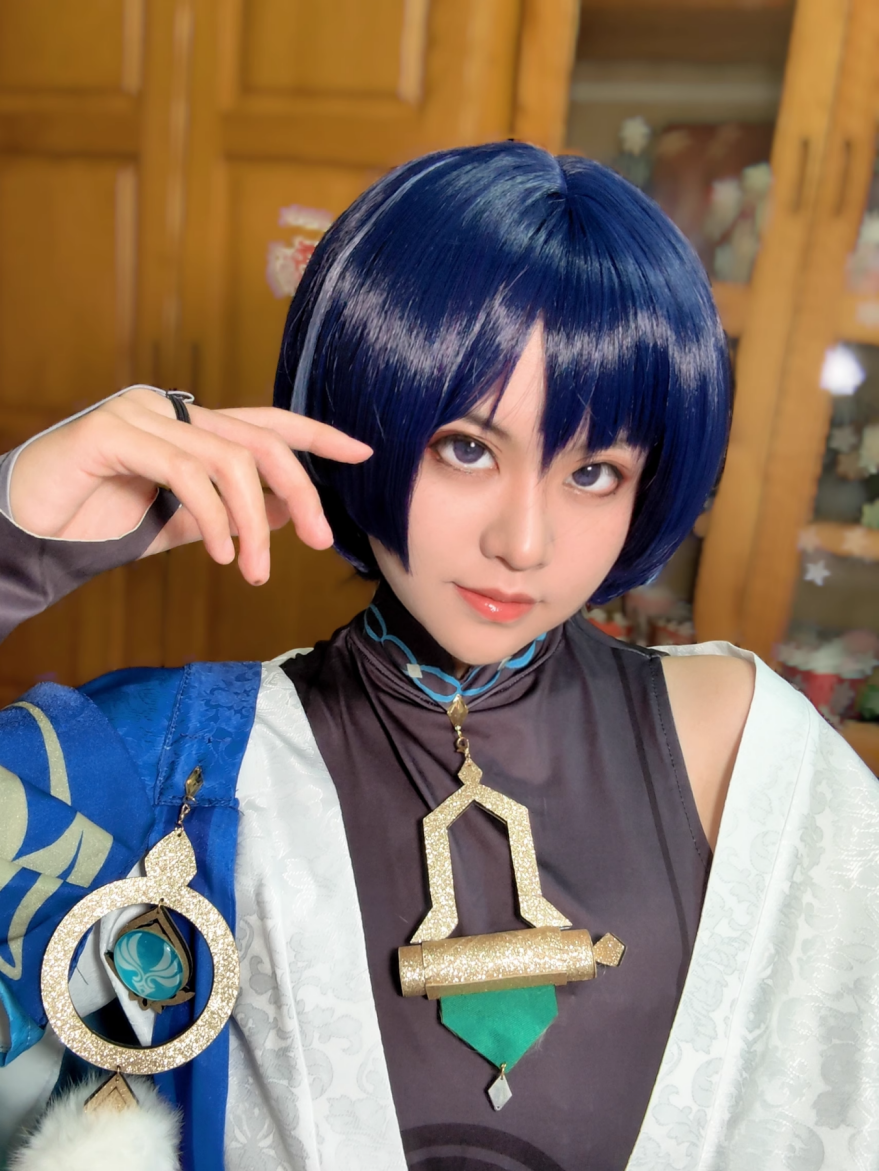 Genshin Impact - Peluca de cosplay Scaramouche