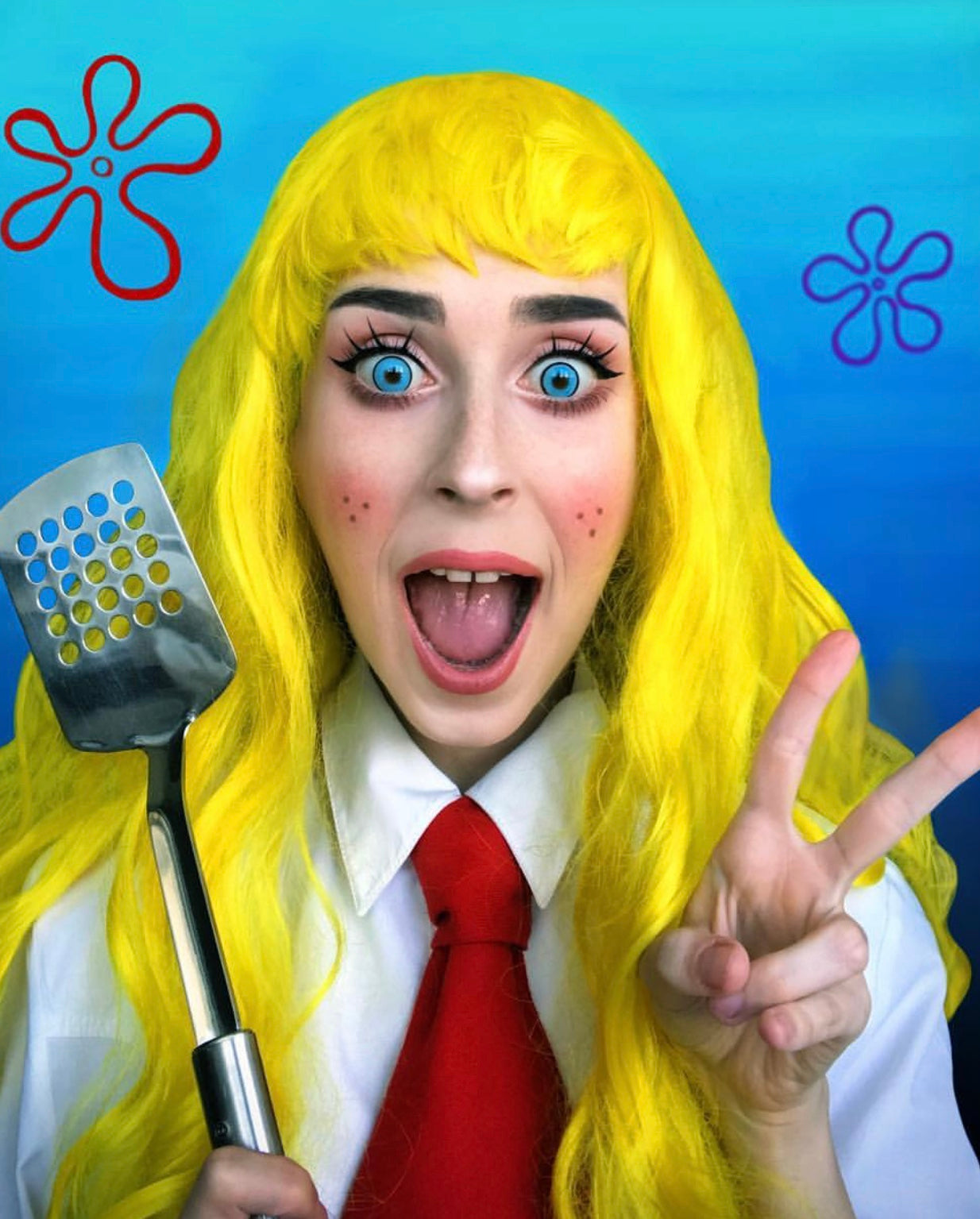 platonic aqua blue cosplay contacts 15mm cosplayer makeup