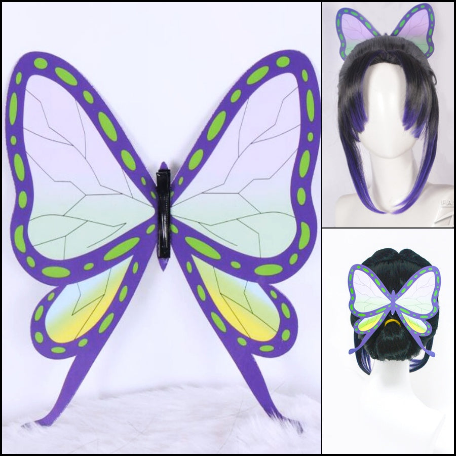 Demon Slayer- Shinobu Cosplay disfraz mariposa pinza para el pelo