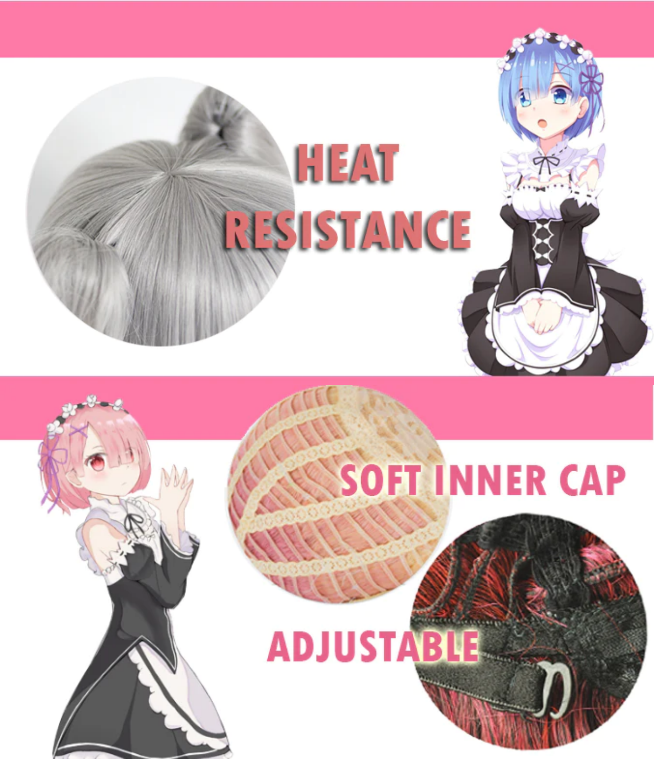 Peluca de pelo largo ondulado natural blanco plateado