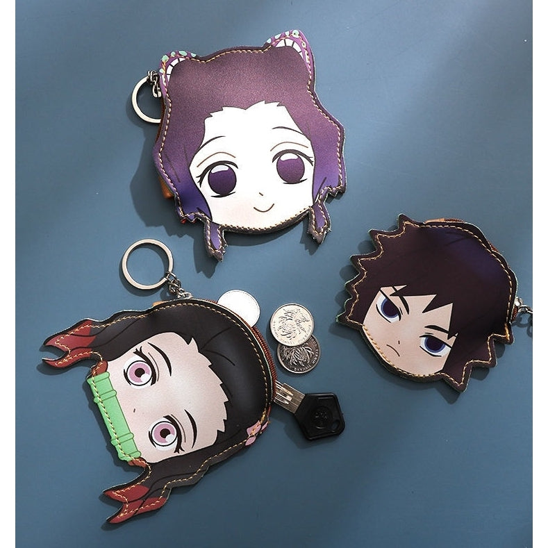 Llavero con bolsa para monedas con personaje de Demon Slayer
