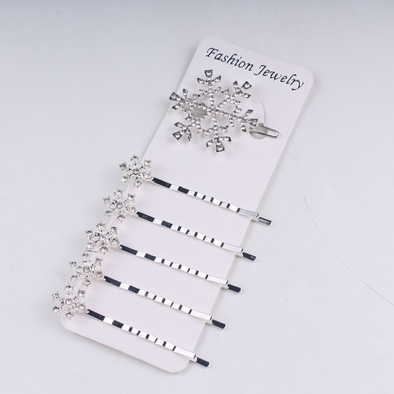 Frozen Elsa Snow Flakes Premium Hair Clips