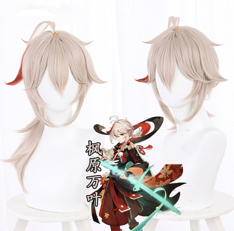 Genshin Impact- Peluca de cosplay Kaedehara Kazuha