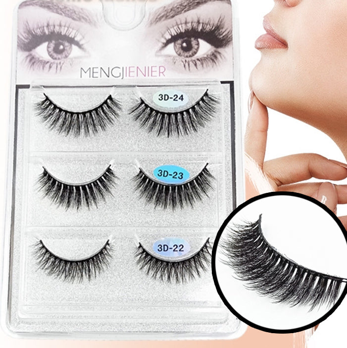 3 pestañas postizas diferentes, ligeras y de gran volumen (3D2B)