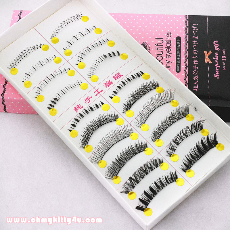 10 different types of Top & Bottom Eyelashes - Ohmykitty Online Store