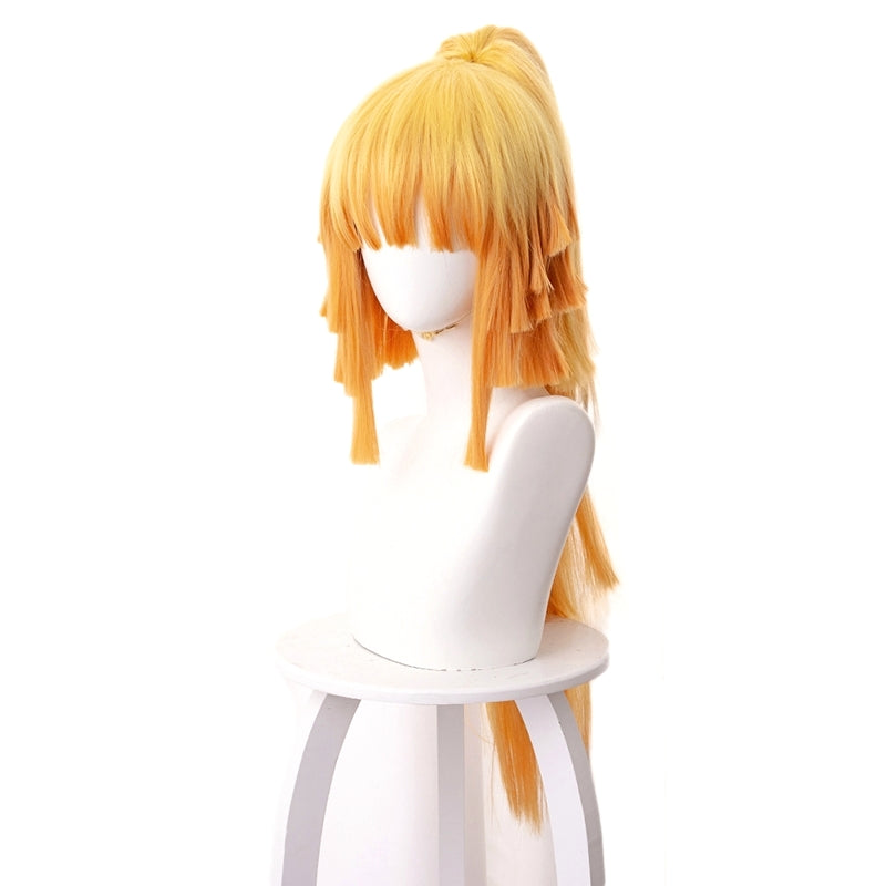 Demon Slayer-Peluca de cosplay femenina Zenitsu Agatsuma