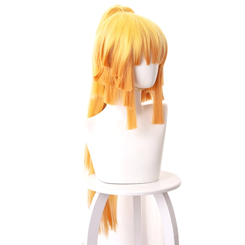 Demon Slayer-Peluca de cosplay femenina Zenitsu Agatsuma