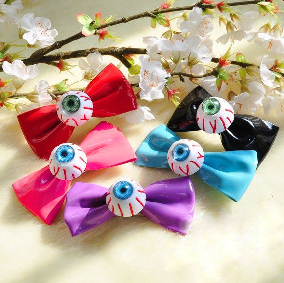 Eyeball Mini Bow Hair Clip - Ohmykitty Online Store