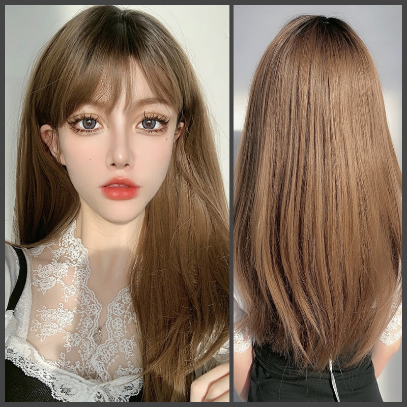 Lorraine (40cm Honey Brown Long Straight Hair) - Natural Wig