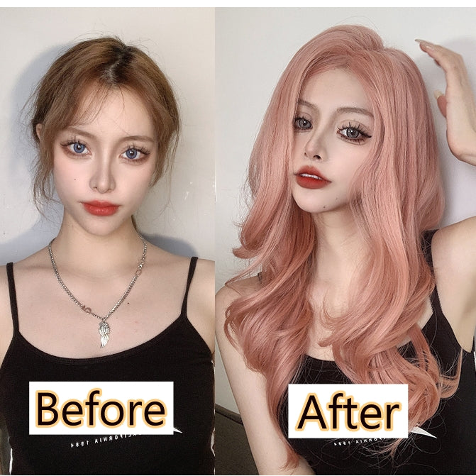 Lace Front] Harper (65cm Long Rose Gold Wavy Wig) - Natural Wig