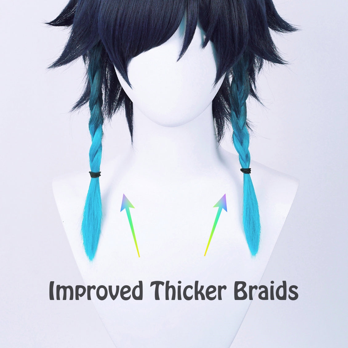 Genshin Impact - Venti Peluca de pelo cosplay de alta calidad